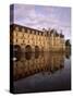 Chateau of Chenonceaux, Reflected in Water, Loire Valley, Centre, France, Europe-Jeremy Lightfoot-Stretched Canvas