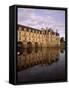 Chateau of Chenonceaux, Reflected in Water, Loire Valley, Centre, France, Europe-Jeremy Lightfoot-Framed Stretched Canvas