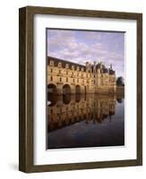Chateau of Chenonceaux, Reflected in Water, Loire Valley, Centre, France, Europe-Jeremy Lightfoot-Framed Photographic Print