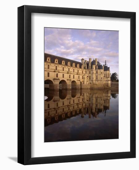 Chateau of Chenonceaux, Reflected in Water, Loire Valley, Centre, France, Europe-Jeremy Lightfoot-Framed Photographic Print