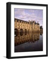 Chateau of Chenonceaux, Reflected in Water, Loire Valley, Centre, France, Europe-Jeremy Lightfoot-Framed Photographic Print