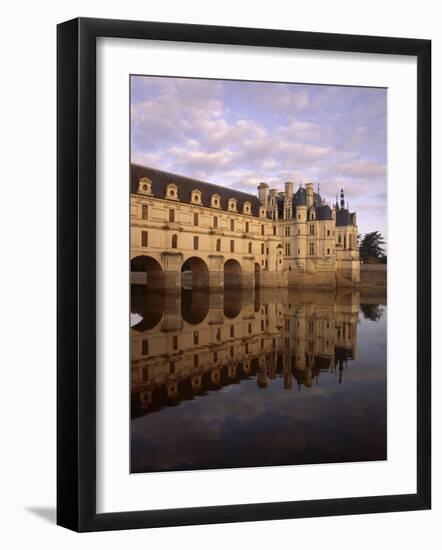 Chateau of Chenonceaux, Reflected in Water, Loire Valley, Centre, France, Europe-Jeremy Lightfoot-Framed Photographic Print