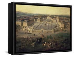 Chateau of Versailles, France, seen from the Place d'Armes, 1722-Pierre-Denis Martin-Framed Stretched Canvas