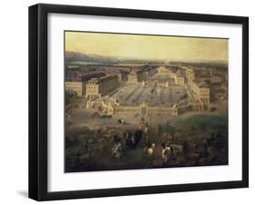 Chateau of Versailles, France, seen from the Place d'Armes, 1722-Pierre-Denis Martin-Framed Giclee Print