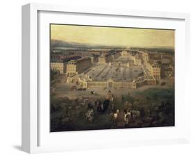 Chateau of Versailles, France, seen from the Place d'Armes, 1722-Pierre-Denis Martin-Framed Giclee Print