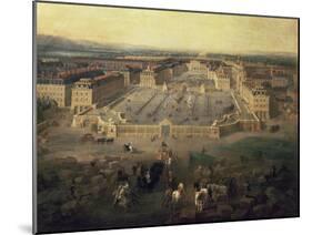 Chateau of Versailles, France, seen from the Place d'Armes, 1722-Pierre-Denis Martin-Mounted Giclee Print