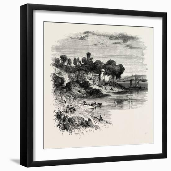 Chateau on the Rance, Normandy and Brittany, France, 19th Century-null-Framed Giclee Print