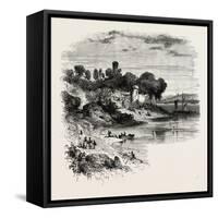 Chateau on the Rance, Normandy and Brittany, France, 19th Century-null-Framed Stretched Canvas