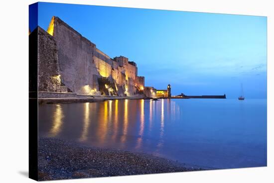 Chateau Royale, Collioure, Languedoc-Roussillon, France, Mediterranean, Europe-Mark Mawson-Stretched Canvas