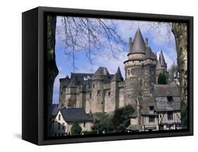 Chateau, Vitre, Ille-Et-Vilaine, Brittany, France-David Hughes-Framed Stretched Canvas