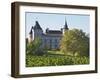 Chateau with Turrets and Vineyard, Chateau Carignan, Premieres Cotes De Bordeaux, France-Per Karlsson-Framed Premium Photographic Print