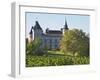 Chateau with Turrets and Vineyard, Chateau Carignan, Premieres Cotes De Bordeaux, France-Per Karlsson-Framed Premium Photographic Print