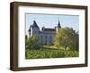 Chateau with Turrets and Vineyard, Chateau Carignan, Premieres Cotes De Bordeaux, France-Per Karlsson-Framed Photographic Print