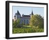 Chateau with Turrets and Vineyard, Chateau Carignan, Premieres Cotes De Bordeaux, France-Per Karlsson-Framed Photographic Print