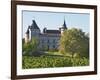 Chateau with Turrets and Vineyard, Chateau Carignan, Premieres Cotes De Bordeaux, France-Per Karlsson-Framed Photographic Print