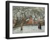 Chateigniers a Louveciennes, vers 1872 Chestnut trees at Louveciennes, around 1872 Canvas, 41x54 cm-Camille Pissarro-Framed Giclee Print