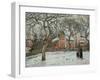 Chateigniers a Louveciennes, vers 1872 Chestnut trees at Louveciennes, around 1872 Canvas, 41x54 cm-Camille Pissarro-Framed Giclee Print