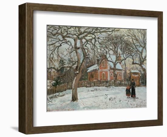 Chateigniers a Louveciennes, vers 1872 Chestnut trees at Louveciennes, around 1872 Canvas, 41x54 cm-Camille Pissarro-Framed Giclee Print