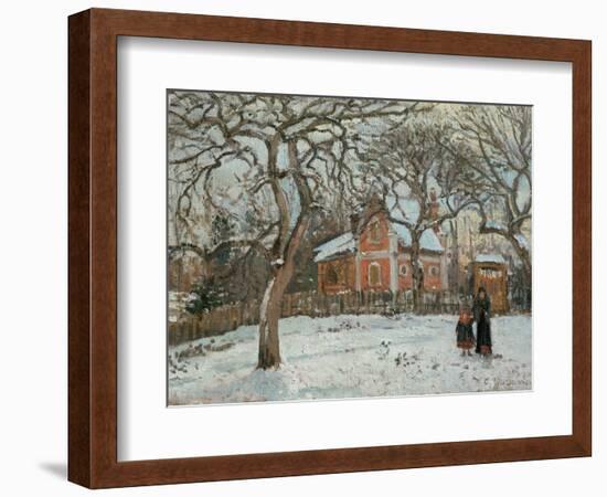 Chateigniers a Louveciennes, vers 1872 Chestnut trees at Louveciennes, around 1872 Canvas, 41x54 cm-Camille Pissarro-Framed Giclee Print