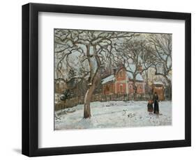 Chateigniers a Louveciennes, vers 1872 Chestnut trees at Louveciennes, around 1872 Canvas, 41x54 cm-Camille Pissarro-Framed Giclee Print