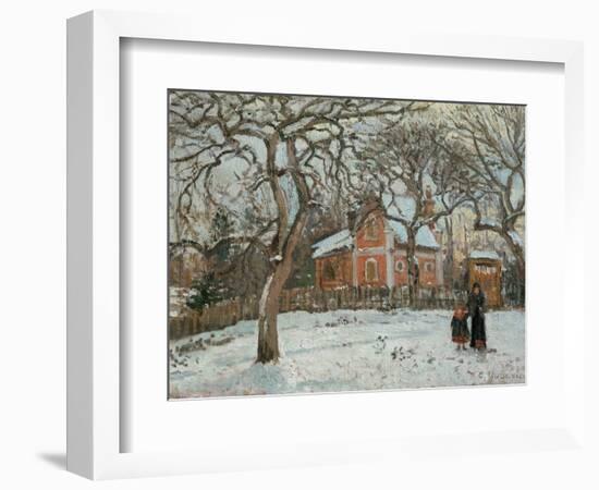 Chateigniers a Louveciennes, vers 1872 Chestnut trees at Louveciennes, around 1872 Canvas, 41x54 cm-Camille Pissarro-Framed Giclee Print