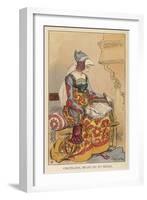 Chatelaine Chez Elle: The Lady of the Chateau Sits in Her Boudoir Reading-Albert Robida-Framed Art Print