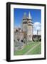 Chatelet, Moat and Drawbridge, Castle of Vitre, Brittany, France-null-Framed Giclee Print