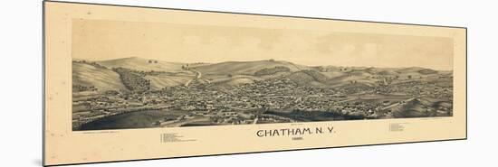 Chatham 1886 Bird's Eye View, New York, United States, 1886-null-Mounted Premium Giclee Print