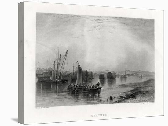 Chatham, Kent, 1860-E Finden-Stretched Canvas