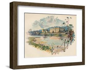 'Chatsworth from the Derwent', c1890-Charles Wilkinson-Framed Giclee Print