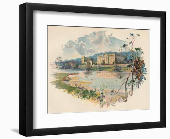 'Chatsworth from the Derwent', c1890-Charles Wilkinson-Framed Giclee Print