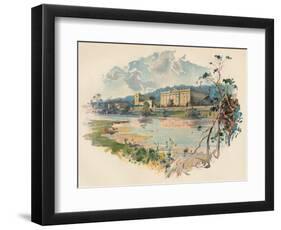 'Chatsworth from the Derwent', c1890-Charles Wilkinson-Framed Giclee Print