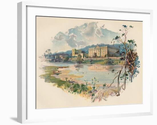 'Chatsworth from the Derwent', c1890-Charles Wilkinson-Framed Giclee Print