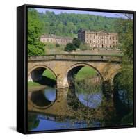 Chatsworth House, Derbyshire, England, UK-Roy Rainford-Framed Stretched Canvas