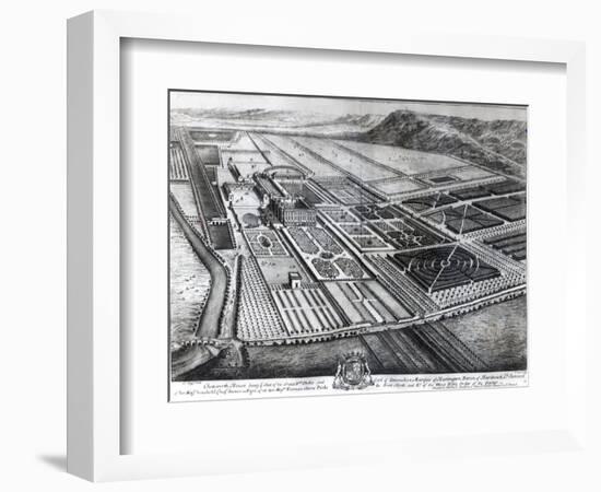 Chatsworth House, Engraved by Johannes Kip-Leonard Knyff-Framed Giclee Print