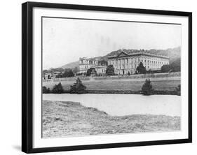 Chatsworth House from across the River Derwent, Derbyshire, Late 19th or Early 20th Century-null-Framed Giclee Print