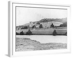 Chatsworth House from across the River Derwent, Derbyshire, Late 19th or Early 20th Century-null-Framed Giclee Print