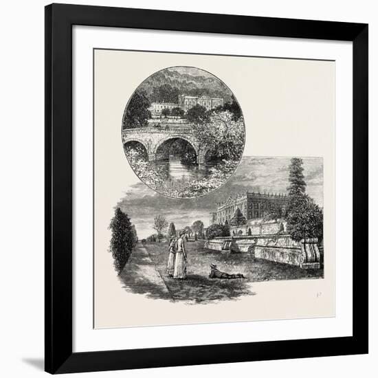 Chatsworth House Is a Stately Home in North Derbyshire-null-Framed Giclee Print