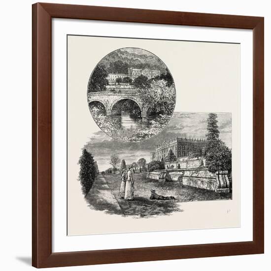 Chatsworth House Is a Stately Home in North Derbyshire-null-Framed Giclee Print
