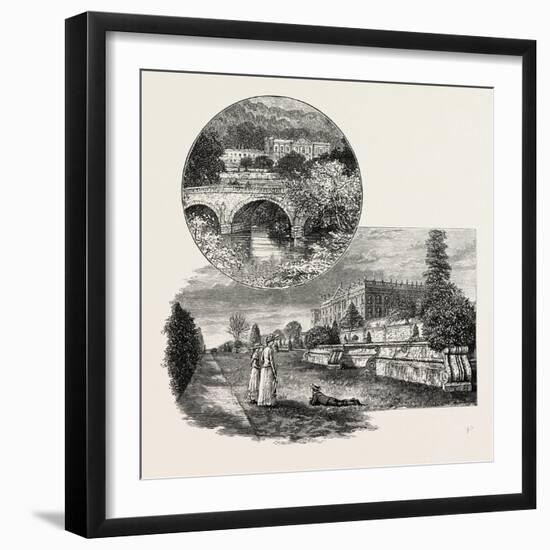 Chatsworth House Is a Stately Home in North Derbyshire-null-Framed Giclee Print