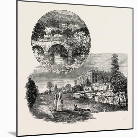 Chatsworth House Is a Stately Home in North Derbyshire-null-Mounted Giclee Print