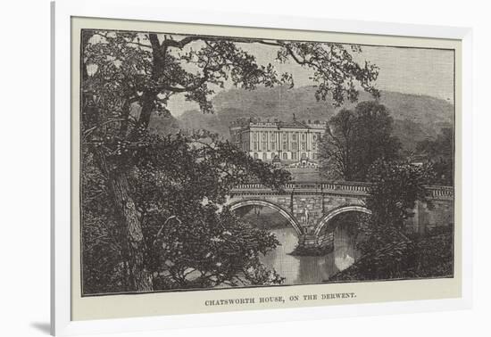 Chatsworth House, on the Derwent-null-Framed Giclee Print