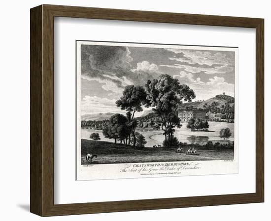 Chatsworth in Derbyshire, the Seat of His Grace the Duke of Devonshire, 1775-Michael Angelo Rooker-Framed Giclee Print