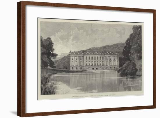 Chatsworth, Side View of House from Grounds-null-Framed Giclee Print