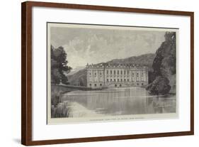 Chatsworth, Side View of House from Grounds-null-Framed Giclee Print