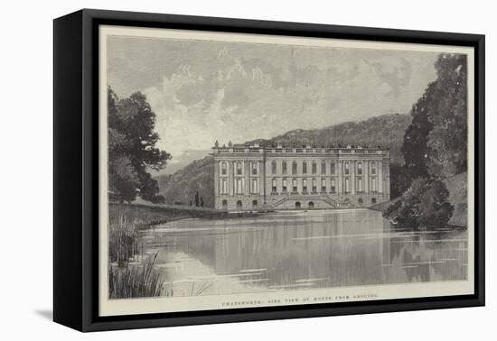 Chatsworth, Side View of House from Grounds-null-Framed Stretched Canvas