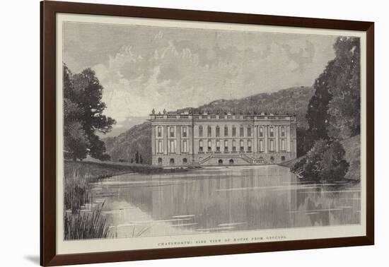 Chatsworth, Side View of House from Grounds-null-Framed Giclee Print
