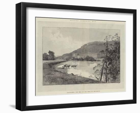 Chatsworth, the Seat of the Duke of Devonshire-Charles Auguste Loye-Framed Giclee Print