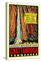 Chattanooga Decal, Ruby Falls-null-Stretched Canvas