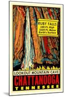 Chattanooga Decal, Ruby Falls-null-Mounted Art Print